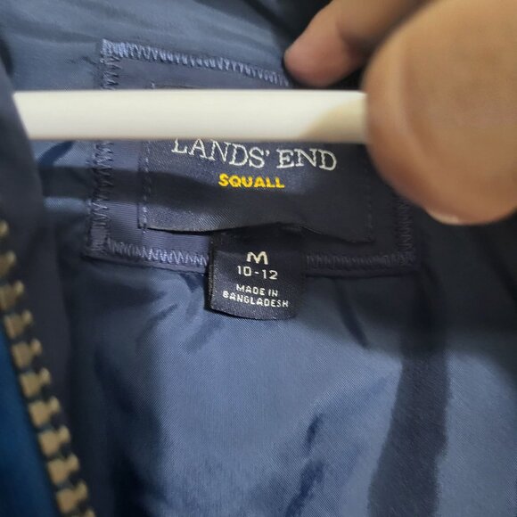 Lands' End Boys Squall Jacket  Size Medium 10-12 Blue *NO LINER - Picture 10 of 16